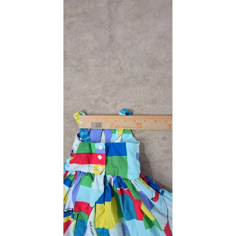 Ralph Lauren Sundress kids Girls size 6M Multicolor Sailboat AOP Print Lined EUC